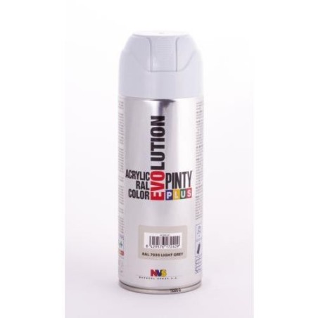 PINTURA SPRAY PINTY PLUS GRIS RAL 7035 520ML.
