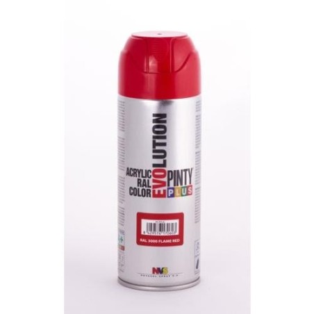 PINTURA SPRAY PINTY PLUS ROJO BRILL. RAL3000 520ML