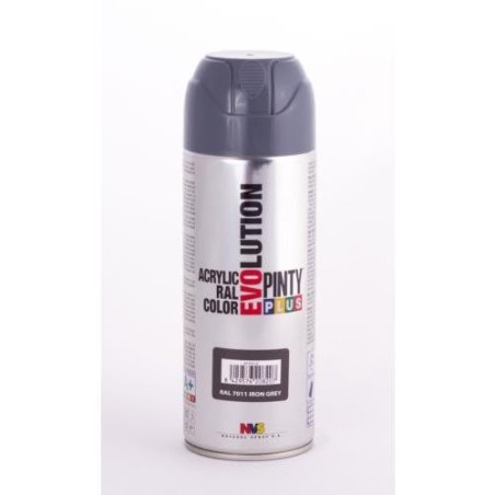 PINTURA SPRAY PINTY PLUS GRIS RAL 7011 520ML.
