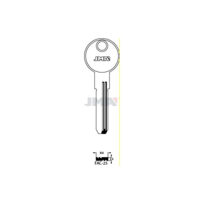 LLAVES JMA LATON SEGURIDAD FAC-25
