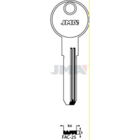 LLAVES JMA LATON SEGURIDAD FAC-25