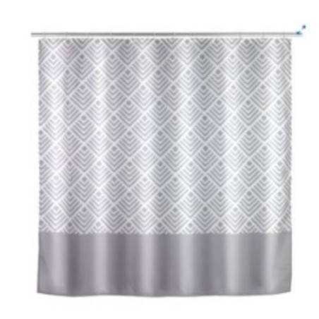 CORTINA DE DUCHA 180X200 POLIESTER GRIS 24687100
