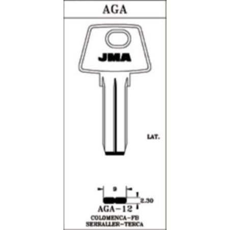 LLAVIN LATON SEGURIDAD AGA-12