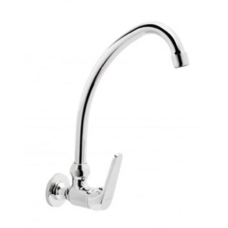 GRIFO GE2 LAVABO MURAL MONOMANDO CAÑO ALTO CROMADO