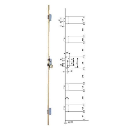 CERRADURA SEGURIDAD TLPN3/66/LC