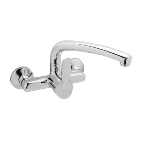 GRIFO K8 FREGADERO MURAL 15CM MONOMANDO CROMADO
