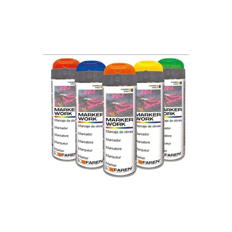 MARCADOR DE OBRA PROFESIONAL SPRAY  AZUL 500ML