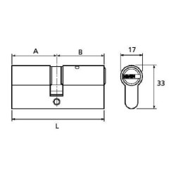 CILINDRO SEGURIDAD M650/30/40N TESA