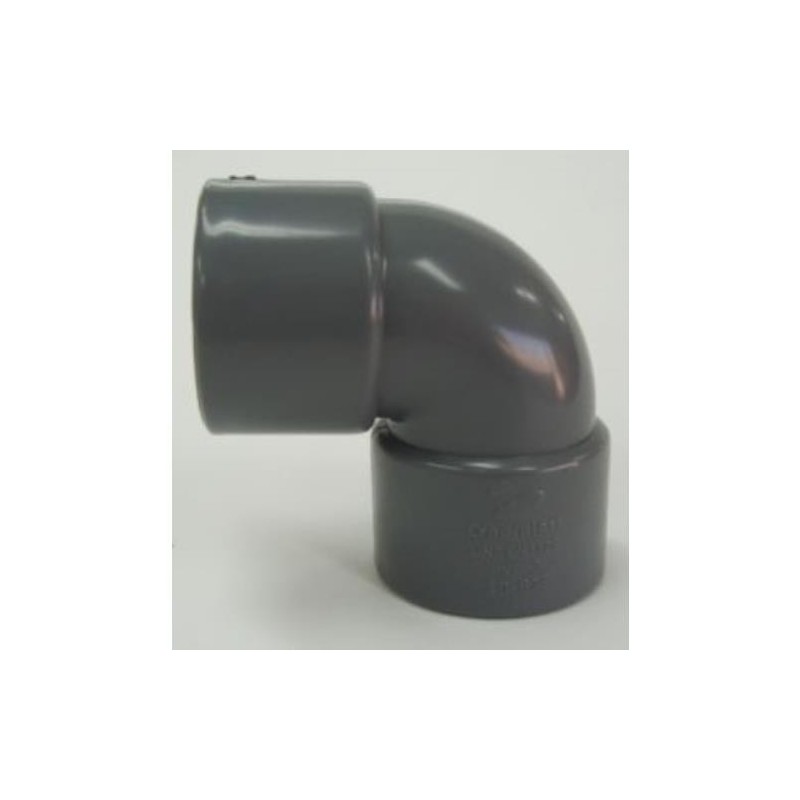 ENLACE CODO 90   HEMBRA PVC EVACUACION 50 MM
