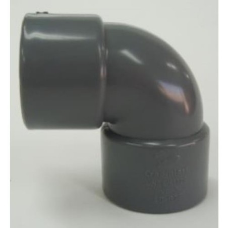 ENLACE CODO 90   HEMBRA PVC EVACUACION 50 MM