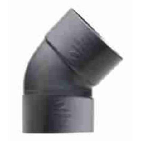 ENLACE CODO 45   MACHO PVC EVACUACION 40 MM
