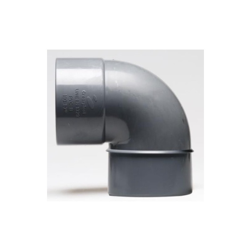 ENLACE CODO 90   MACHO HEMBRA PVC EVACUACION 32 MM