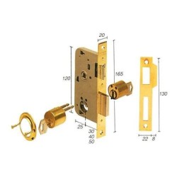 CERRADURA EMBUTIR 2000/50 HL TESA