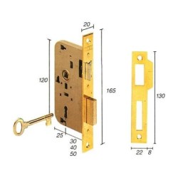 CERRADURA EMBUTIR 2002/50 HL TESA