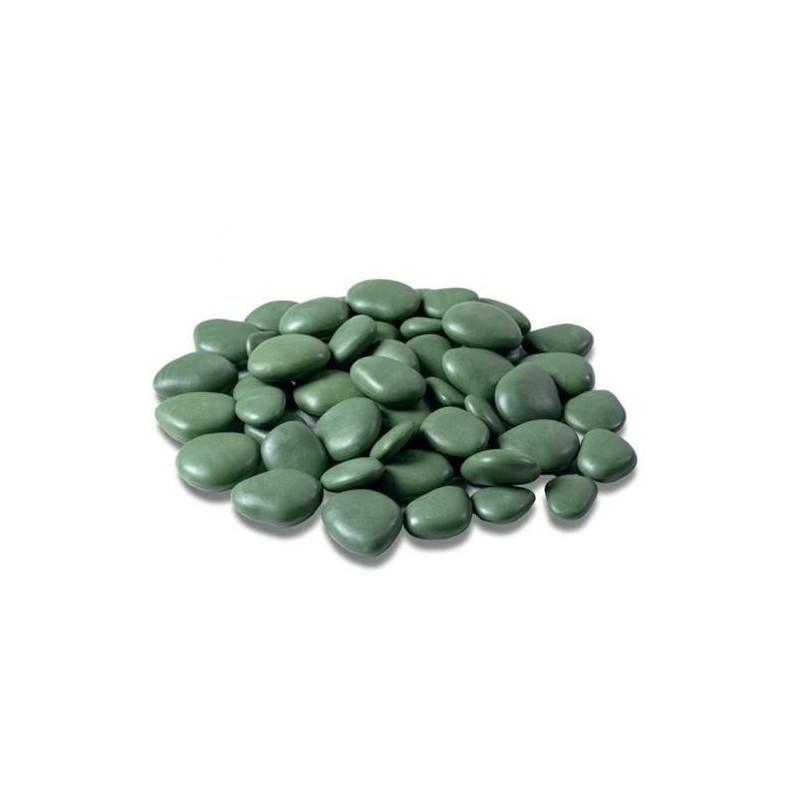 PIEDRAS DECORARIVAS PLASTICO (24UDS)  VERDES