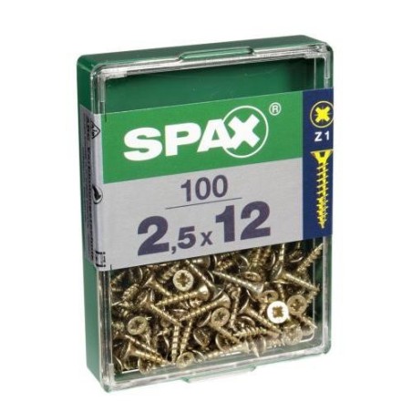 TORNILLO SPAX C/PL POZI BRICO. 2.5X12 C/100 UDS
