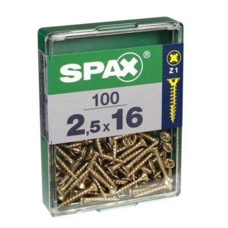 TORNILLO SPAX C/PL POZI BRICO. 2.5X16 C/100 UDS