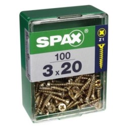 TORNILLO SPAX C/PL POZI BRICO. 3.0X20 C/100 UDS