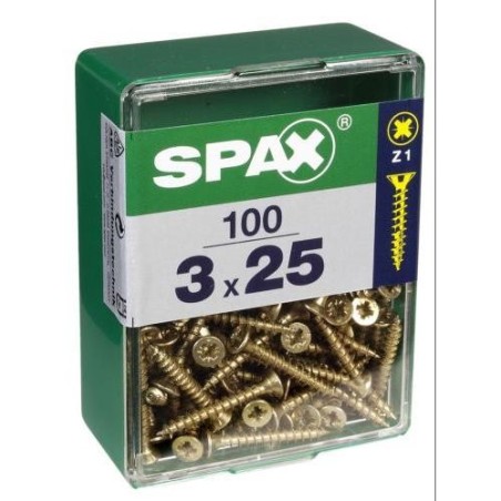 TORNILLO SPAX C/PL POZI BRICO. 3.0X25 C/100 UDS