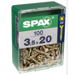 TORNILLO SPAX C/PL POZI BRICO. 3.5X20 C/100 UDS