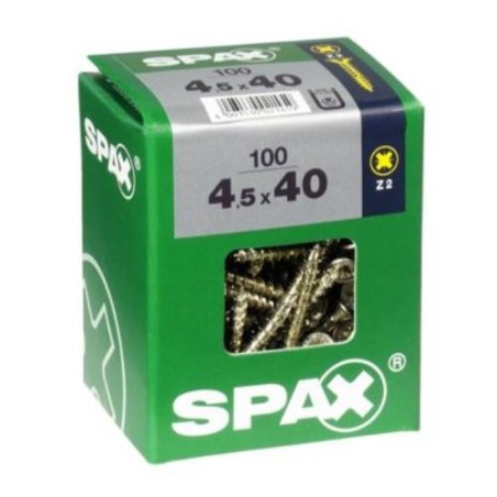 TORNILLO SPAX C/PL POZI BRICO. 4.5X40 C/100 UDS