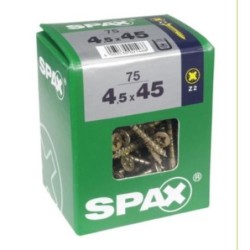 TORNILLO SPAX C/PL POZI BRICO. 4.5X45 C/75 UDS