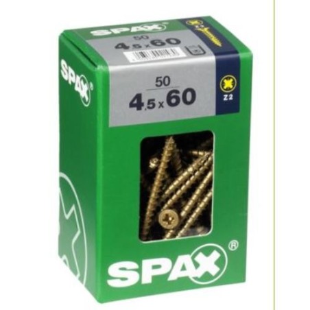 TORNILLO SPAX C/PL POZI BRICO. 4.5X60 C/50 UDS