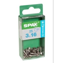 TORNILLO SPAX C/PL TORX INOX. 3.0X16 C/25 UDS