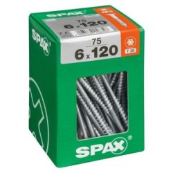 TORNILLO SPAX C/PL TORX WIROX 6.0X120 C/75 UDS