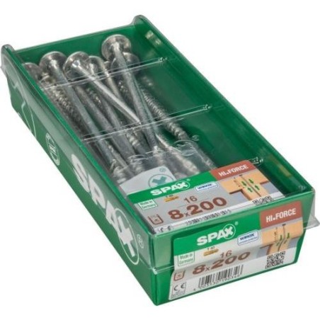 TORN. SPAX C/ARAN.TORX 8.0X200 WIROX C/16 UDS
