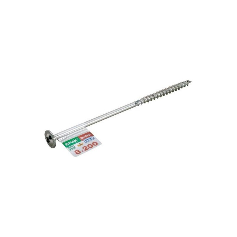 TORN. SPAX C/ARAN.TORX 8.0X200 WIROX 1 UNIDAD