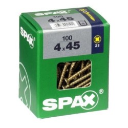 TORNILLO SPAX C/PL POZI BRICO. 4.0X45 C/100 UDS