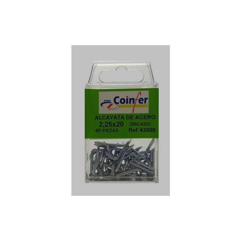 ALCAYATAS ACERO 2,25X20 CINCADO COINFER BLISTER