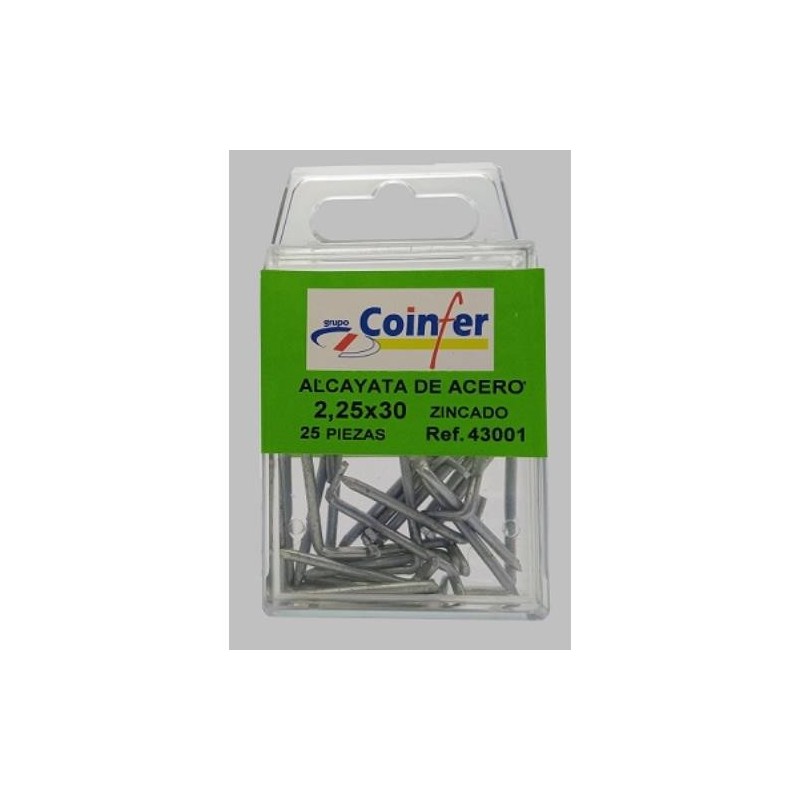ALCAYATAS ACERO 2,25X30 CINCADO COINFER BLISTER
