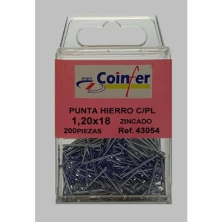 PUNTA HIERRO C/PL. 1,20X18 ZN. BLISTER