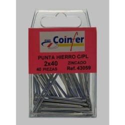 PUNTA HIERRO C/PL. 2X40 ZN. BLISTER