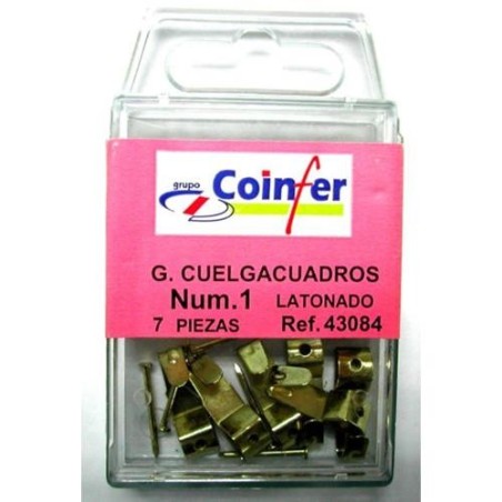 CUELGACUADROS NUMERO 1 LATONADO COINFER BLISTER