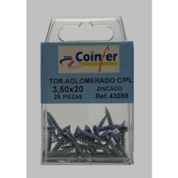 TIRAFONDO C/PL. 3,50X20 ZN. BLISTER