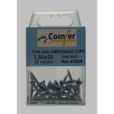 TIRAFONDO C/PL. 3,50X20 ZN. BLISTER