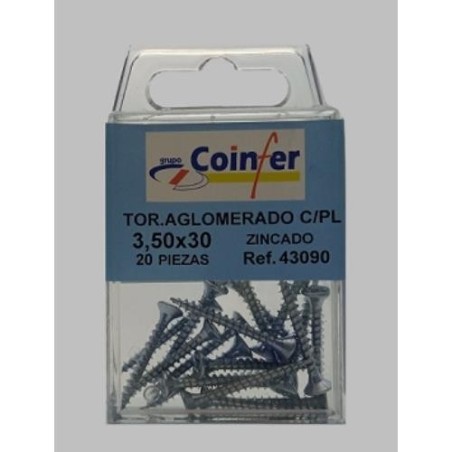 TIRAFONDO C/PL. 3,50X30 ZN. BLISTER