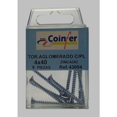 TIRAFONDO C/PL. 4X40 ZN. BLISTER