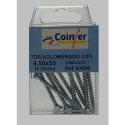 TIRAFONDO C/PL. 4,50X50 ZN. BLISTER