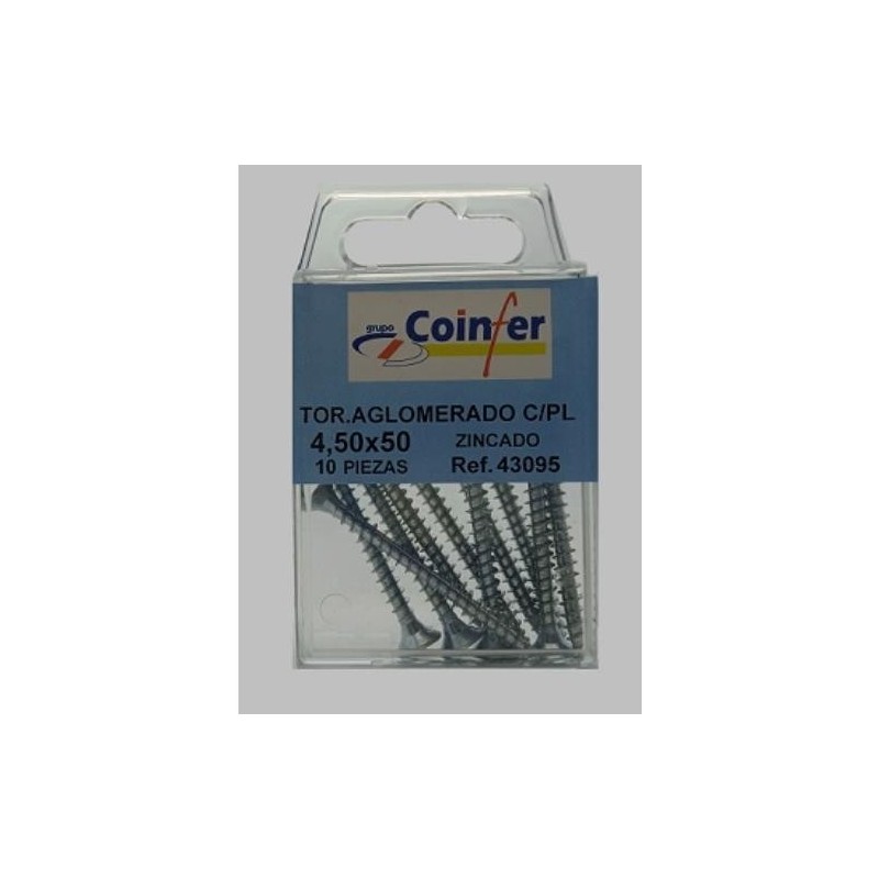 TIRAFONDO C/PL. 4,50X50 ZN. BLISTER