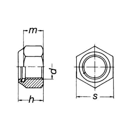 TUERCA SEGURIDAD DIN-985 INOX. A-2 6 (CENT.)