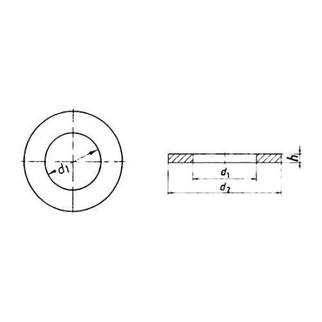 ARANDELA PLANA DIN-125 INOX. A-2 5 (CENT.)