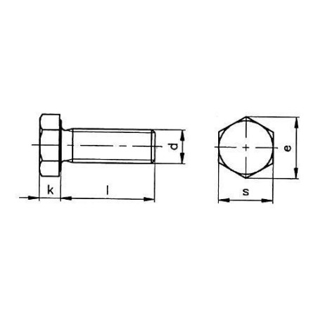 TORNILLO EXAGONAL DIN-933 INOX. A-2 8X20 (CENT.)
