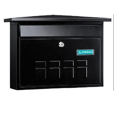 BUZON EXT.ACERO DECO NEGRO E-5704