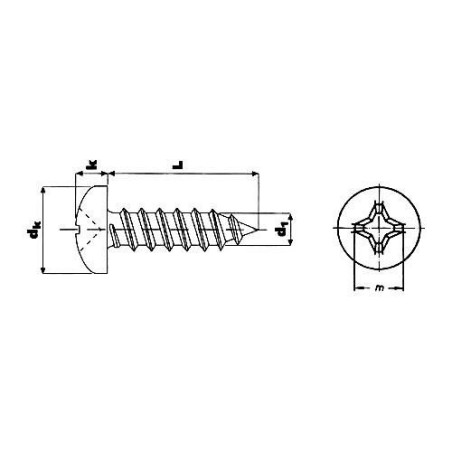 TORNILLO DIN-7981 PH. INOX. A-2 4,8x32 (CENT.)