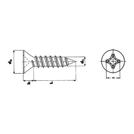 TORNILLO DIN-7982 PHILIPS INOX. A-2 8X1 (CENT.)