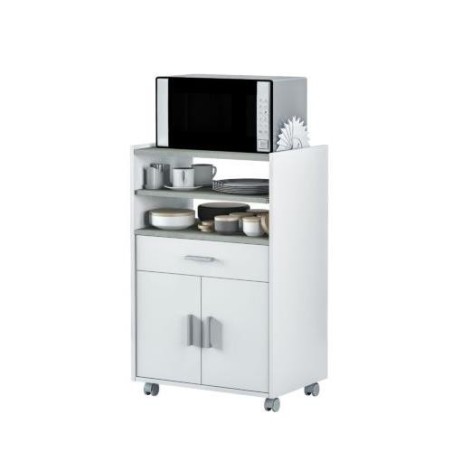 MUEBLE AUXILIAR MICROONDAS BLANCO/GRIS 0L9910O